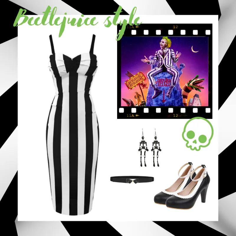 Black 1960s Vertical Stripe Straps Pencil Dress sold by Retro Stage