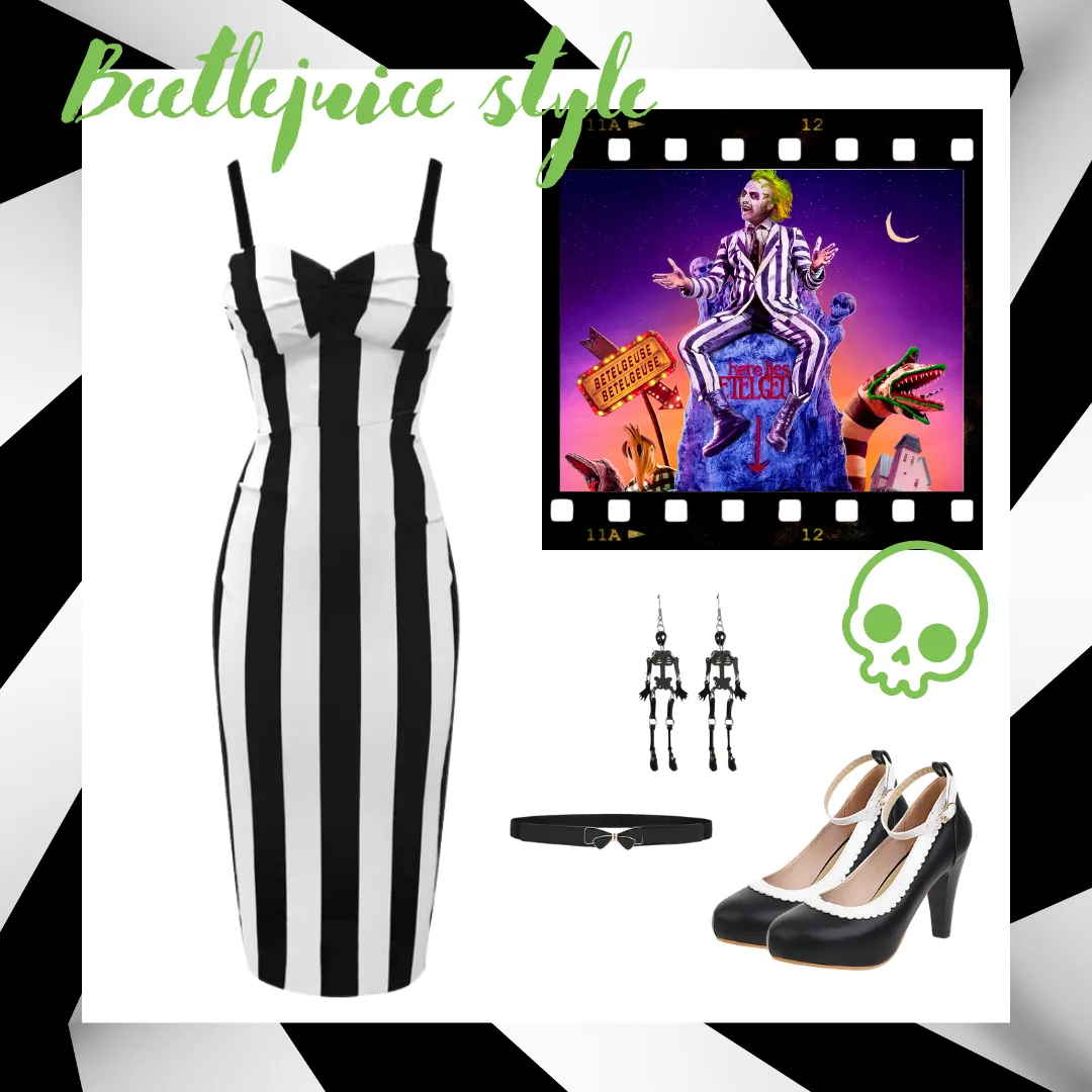 Black 1960s Vertical Stripe Straps Pencil Dress sold by Retro Stage