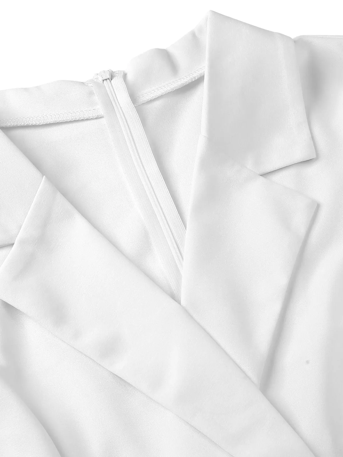 1950s V-Neck Solid Lapel Romper sold by Retro Stage product image thumbnail 4