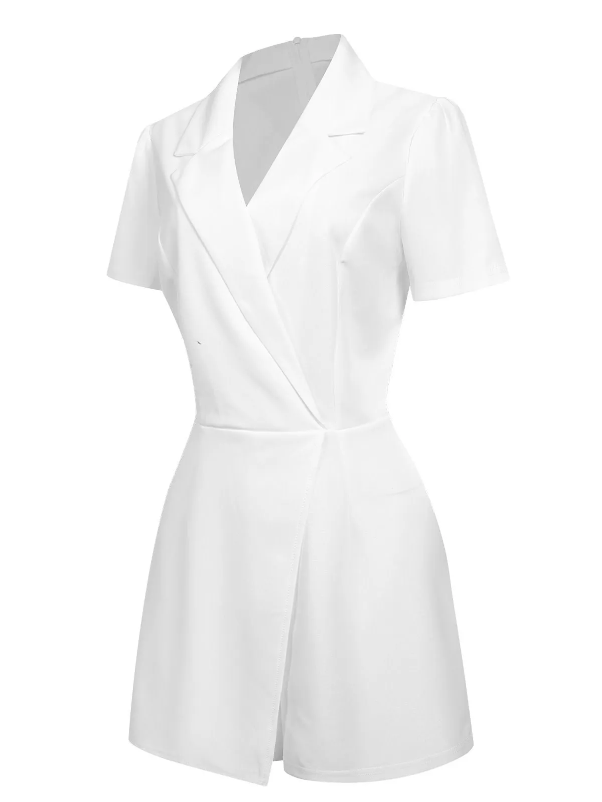 1950s V-Neck Solid Lapel Romper sold by Retro Stage product image thumbnail 2