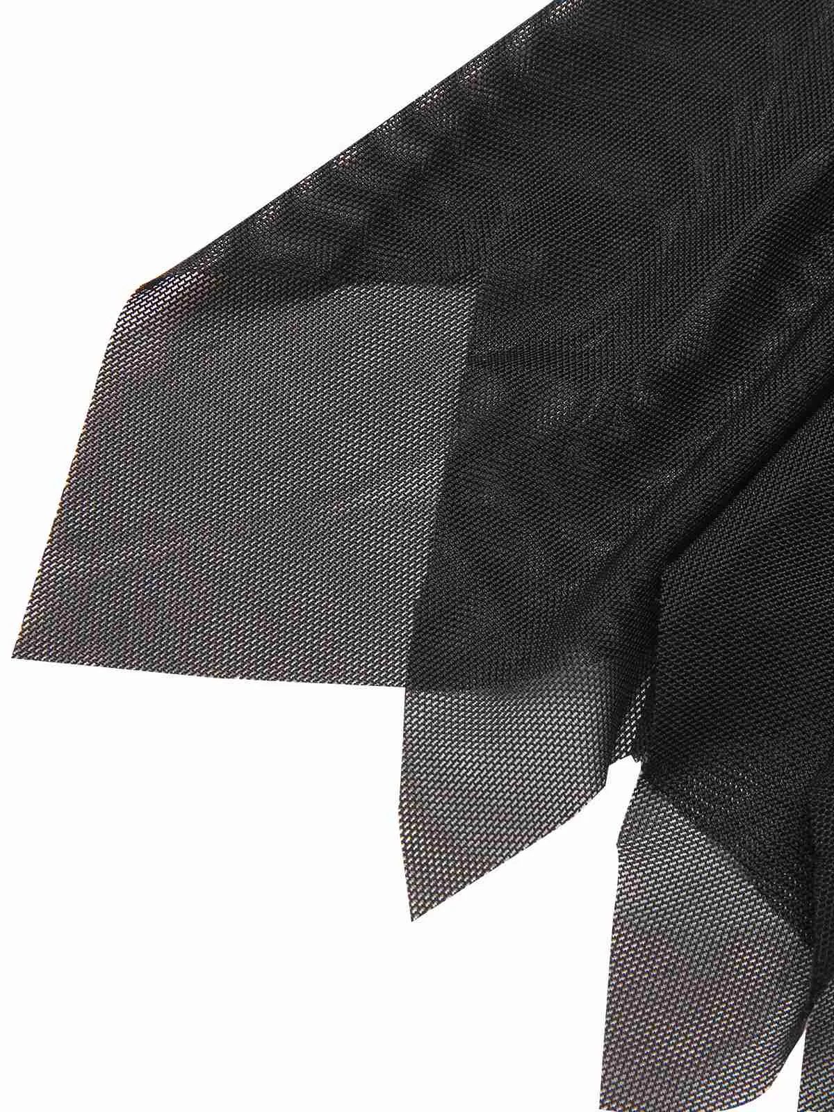 Black 1950s Flare Sleeved Lace-Up Sheer Cape sold by Retro Stage product image thumbnail 4