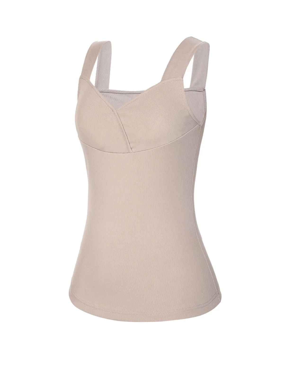 Beige 1940s Solid Sweetheart Knitted Top sold by Retro Stage product image thumbnail 3