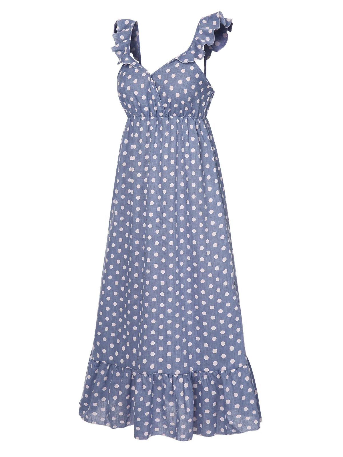 1930s Strap Ruffles Polka Dots Nightgowns sold by Retro Stage product image thumbnail 3
