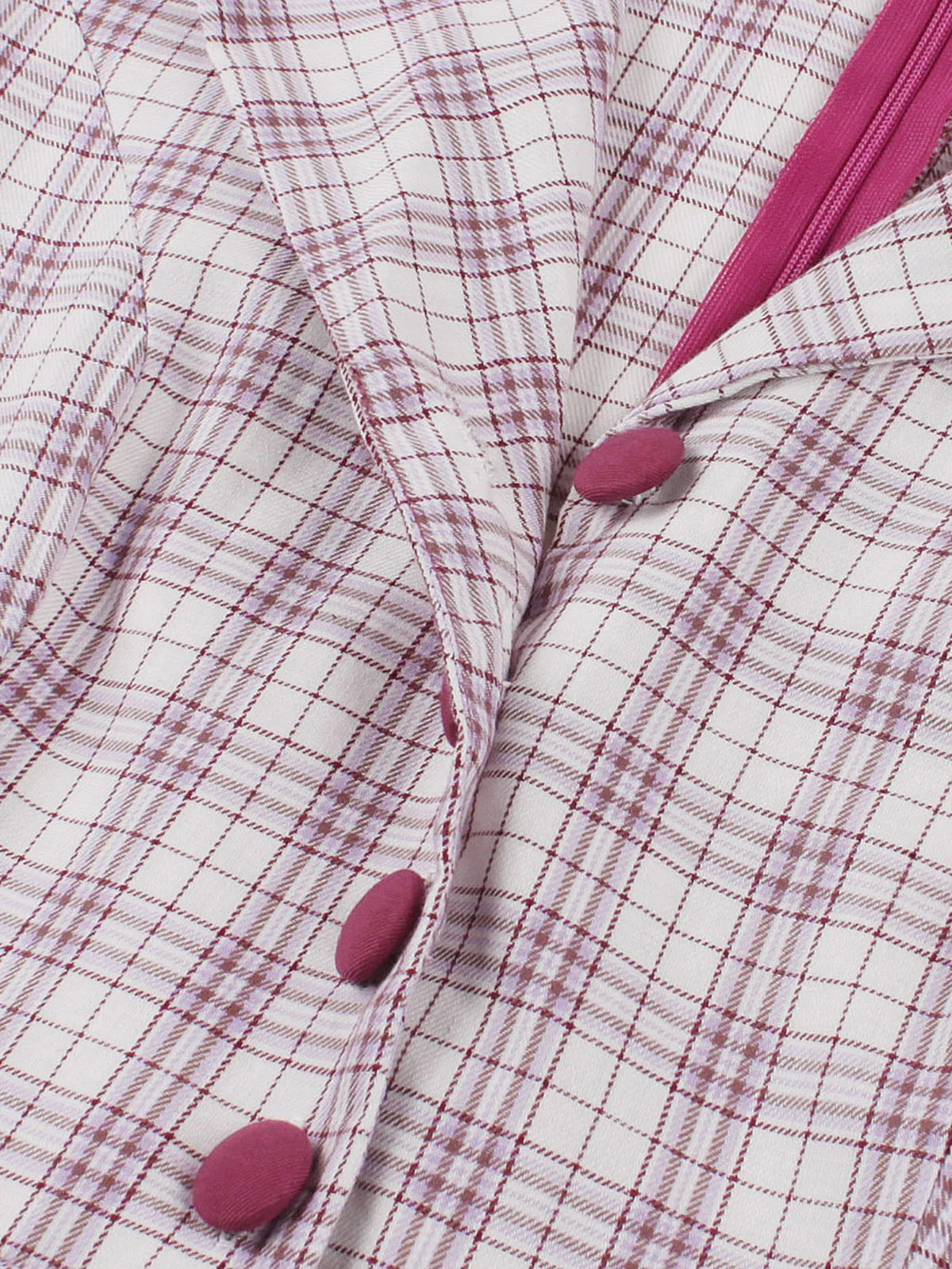 1950s Lapel Glen Check Belted Dress sold by Retro Stage product image thumbnail 5