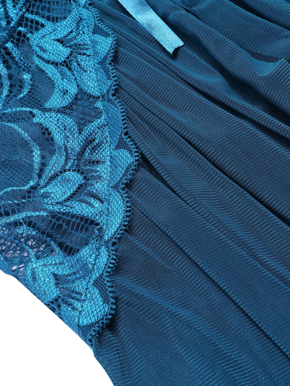 1970s Spaghetti Strap Lace Sheer Sleepwear sold by Retro Stage product image thumbnail 4