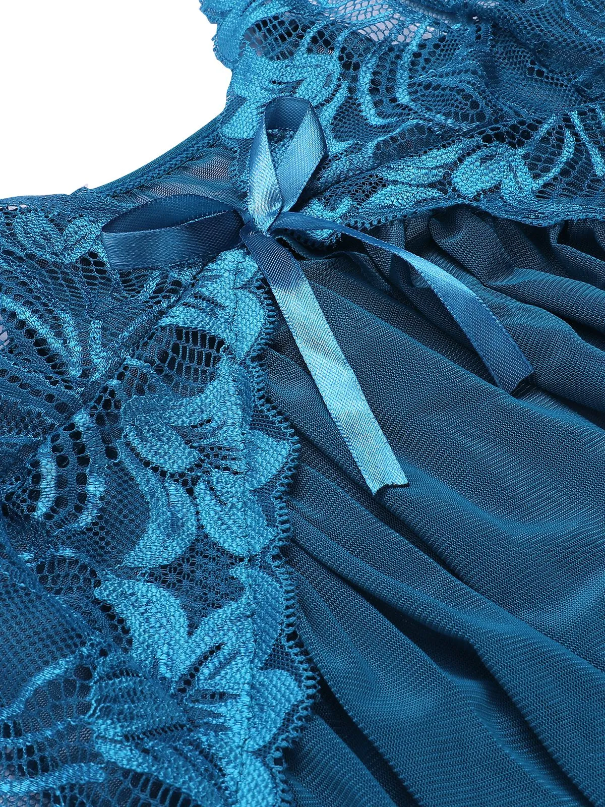 1970s Spaghetti Strap Lace Sheer Sleepwear sold by Retro Stage product image thumbnail 5