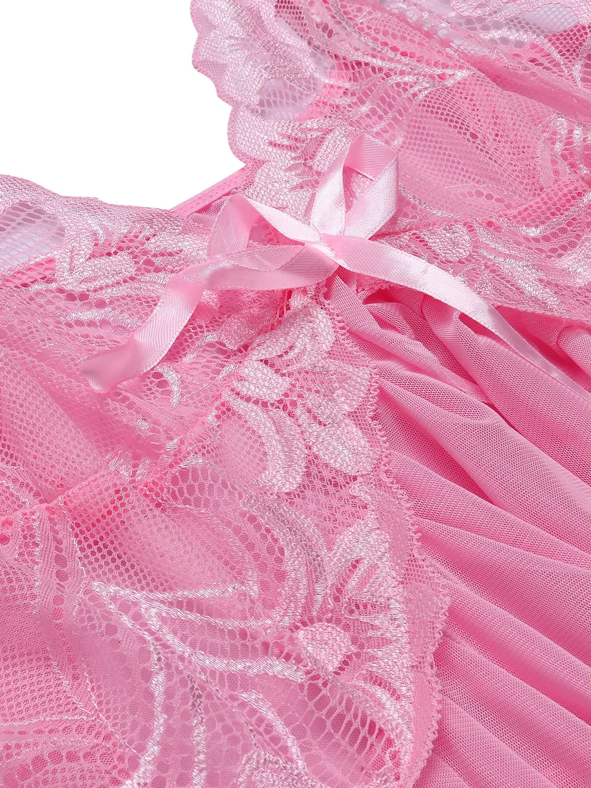 1970s Spaghetti Strap Lace Sheer Sleepwear sold by Retro Stage product image thumbnail 4