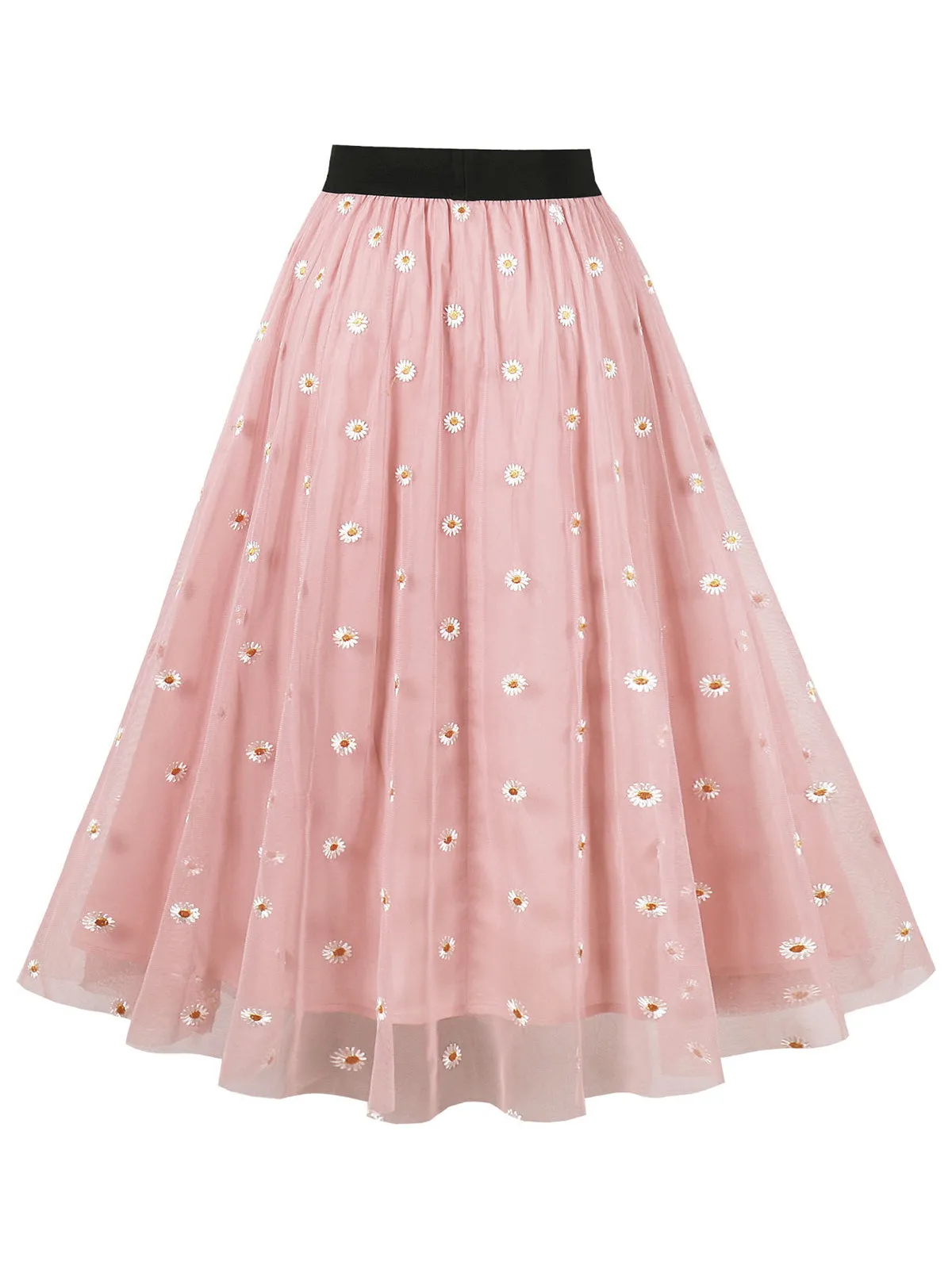 1950s High Waist Colorful Flower Skirt sold by Retro Stage product image thumbnail 5