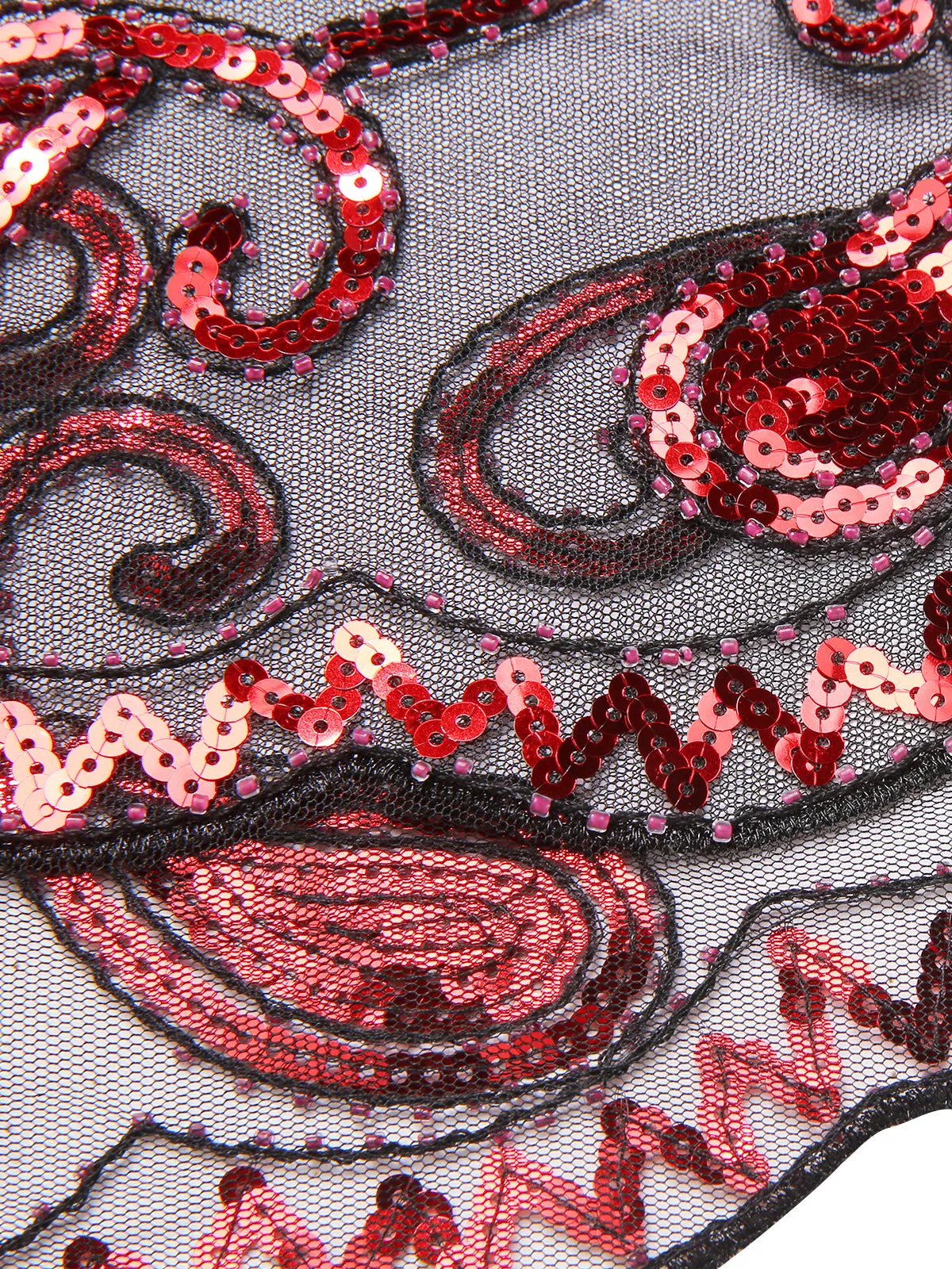 1920s Vintage Cashew Sequin Cape sold by Retro Stage product image thumbnail 5