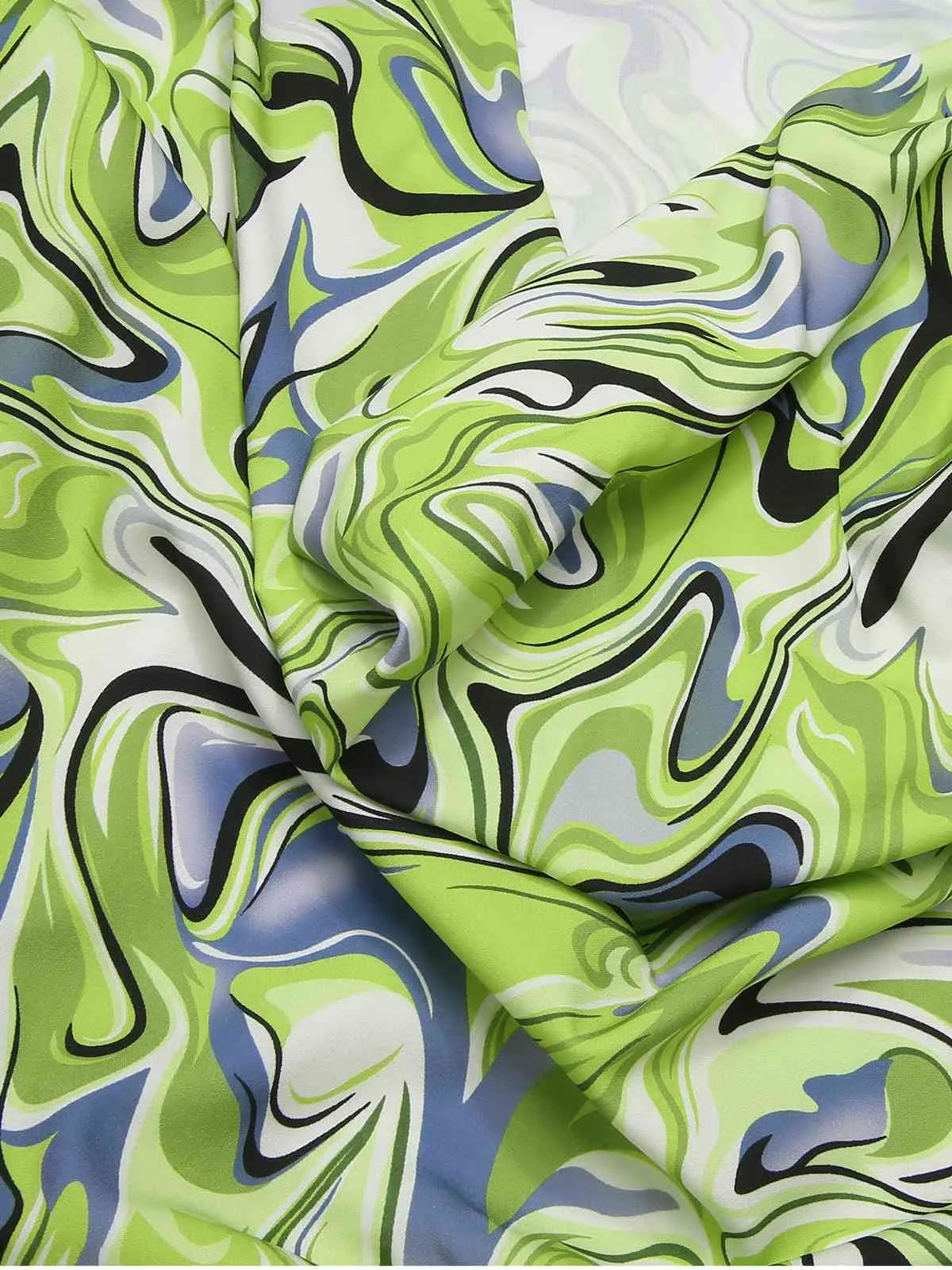 2PCS 1940s Green Geometric Cowl Neck Top & Wide Leg Pants sold by Retro Stage product image thumbnail 4