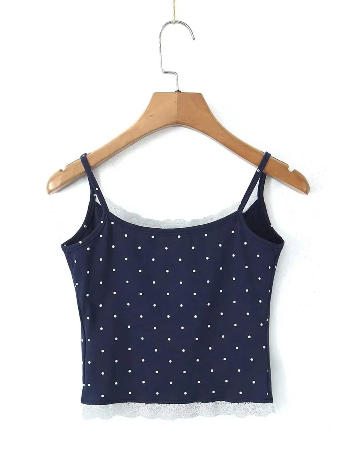 2PCS Blue 1950s Polka Dots Camisole & Cardigan sold by Retro Stage product image thumbnail 4