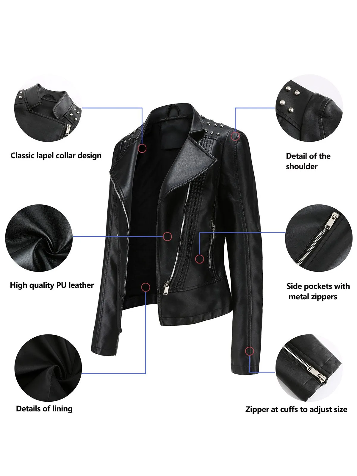 1980s Solid Lapel Leather Jacket sold by Retro Stage product image thumbnail 5