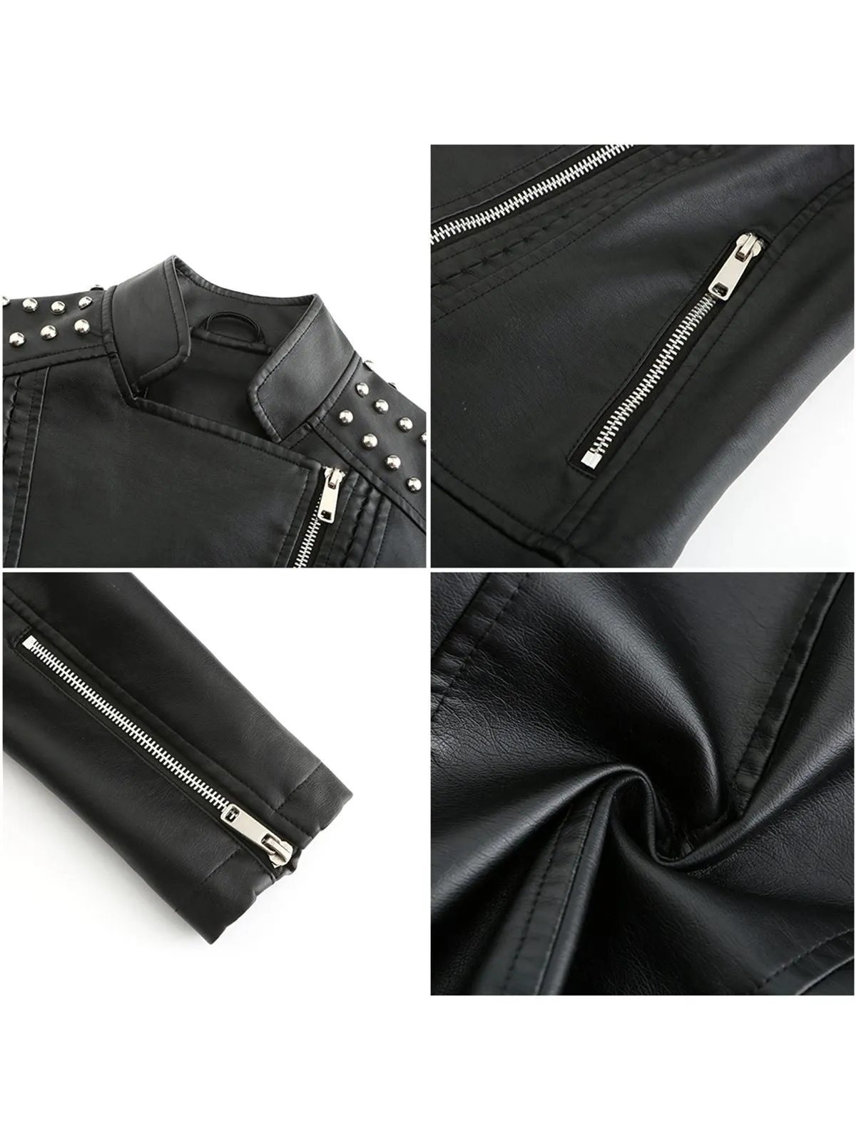 1980s Solid Lapel Leather Jacket sold by Retro Stage product image thumbnail 4