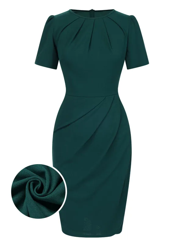 1960s Solid Wrinkle Puff Tulip Hem Dress sold by Retro Stage