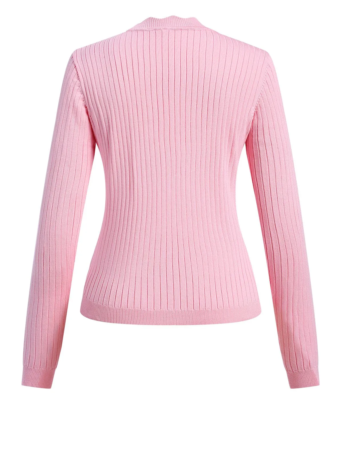 1930s V-Neck Ruffles Long Sleeve Sweater Coat sold by Retro Stage product image thumbnail 4