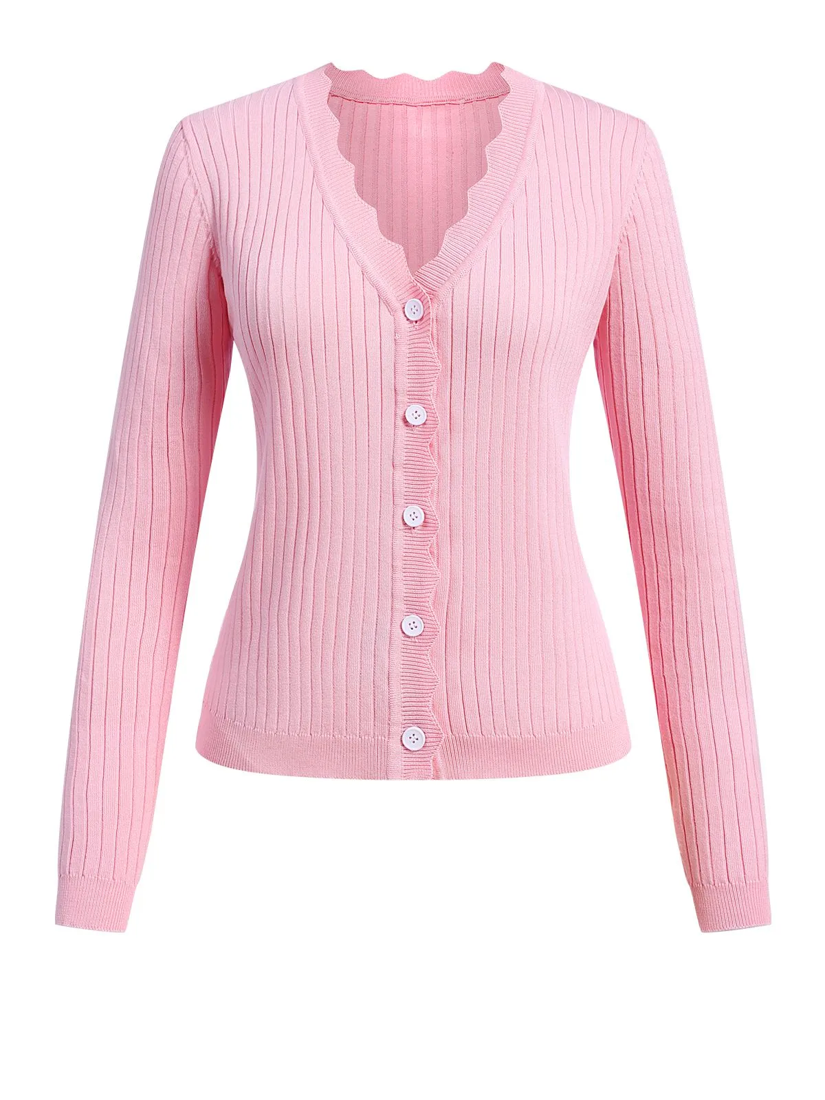 1930s V-Neck Ruffles Long Sleeve Sweater Coat sold by Retro Stage product image thumbnail 2