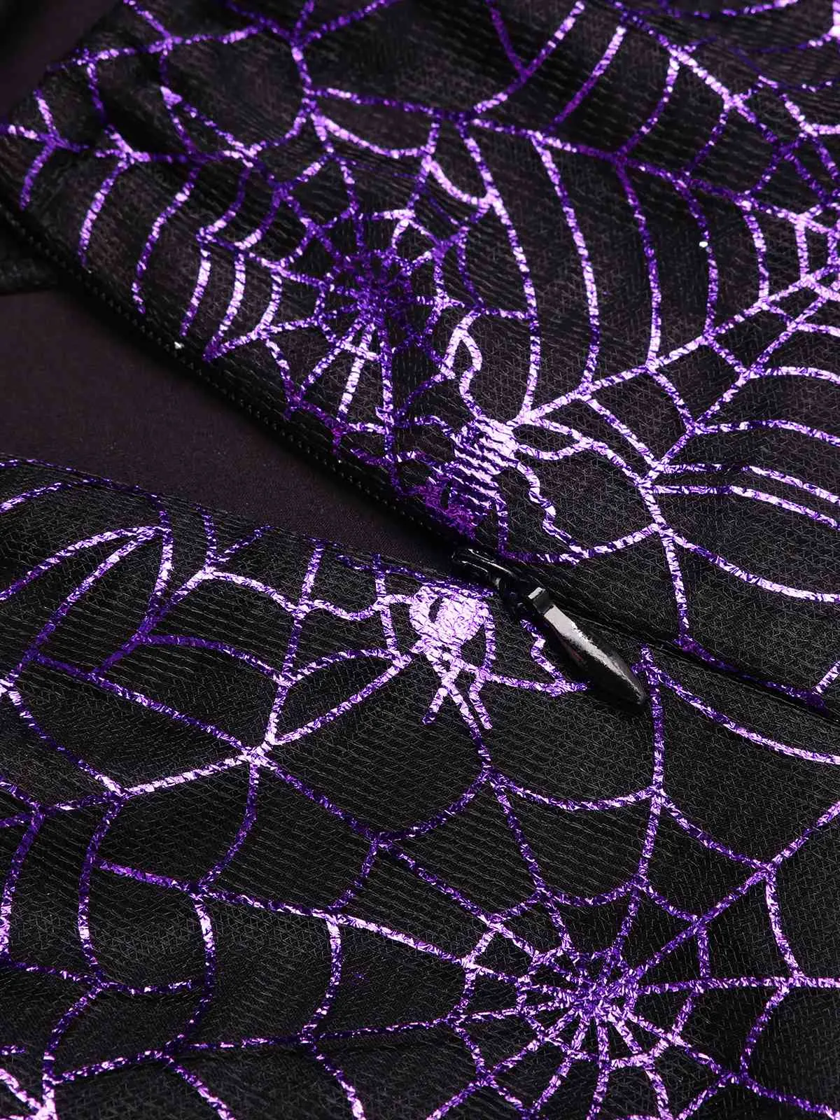 Purple 1950s Laser Mesh Spiderweb Halter Dress sold by Retro Stage product image thumbnail 5
