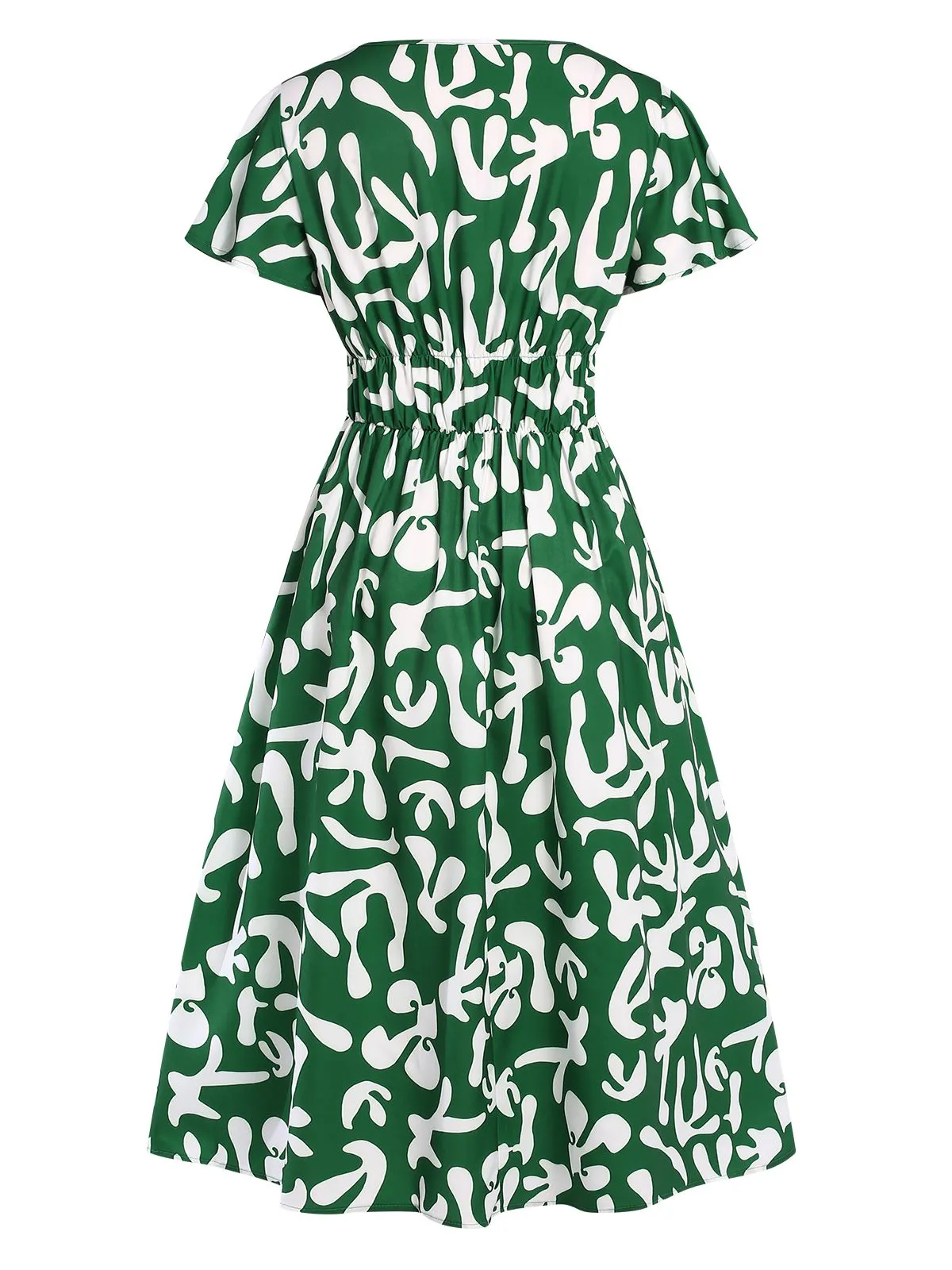 Green 1940s Colorblock Cap Dress sold by Retro Stage product image thumbnail 2