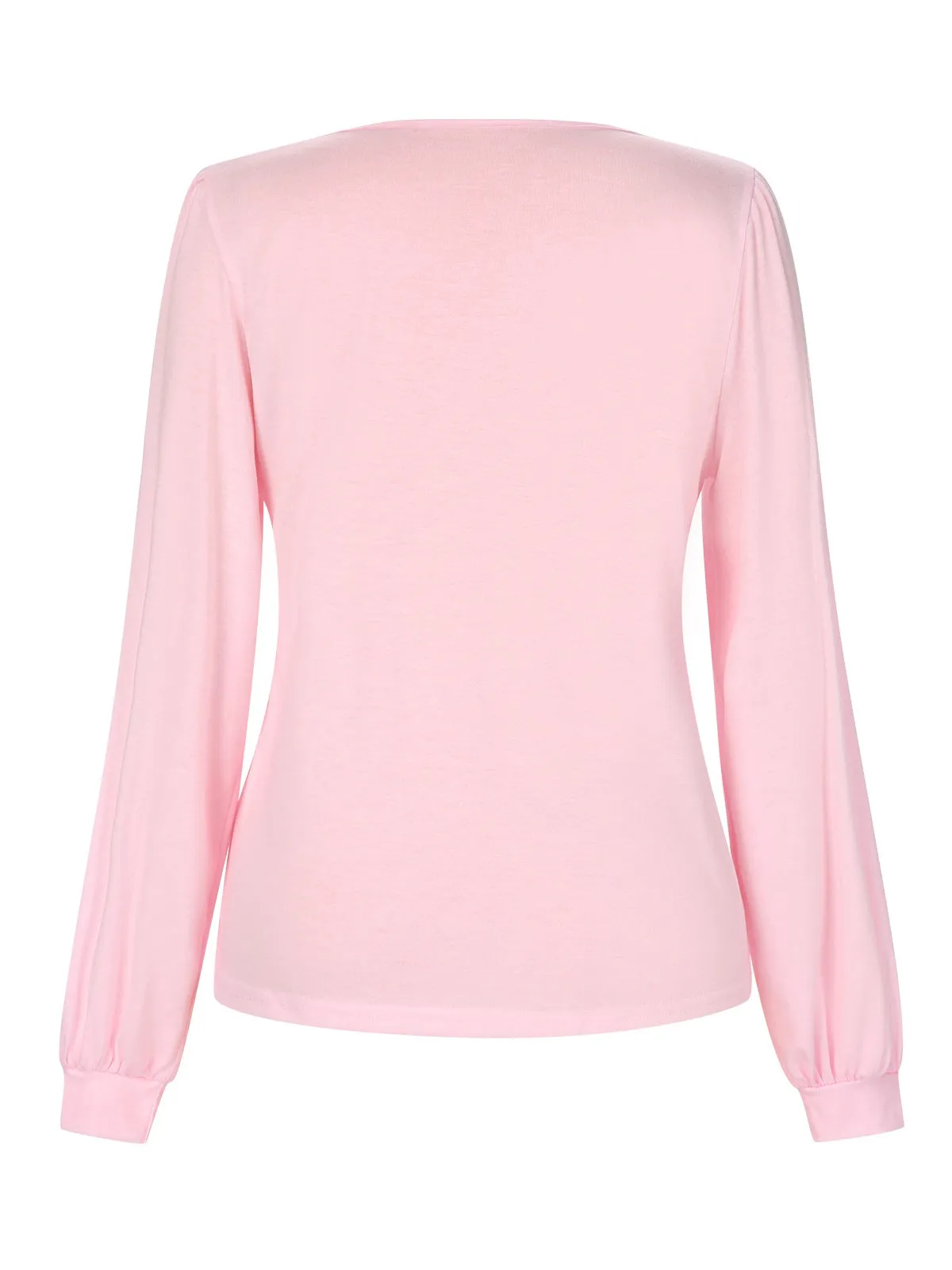 Pink 1930s V-Neck Lantern Sleeve Top sold by Retro Stage product image thumbnail 2