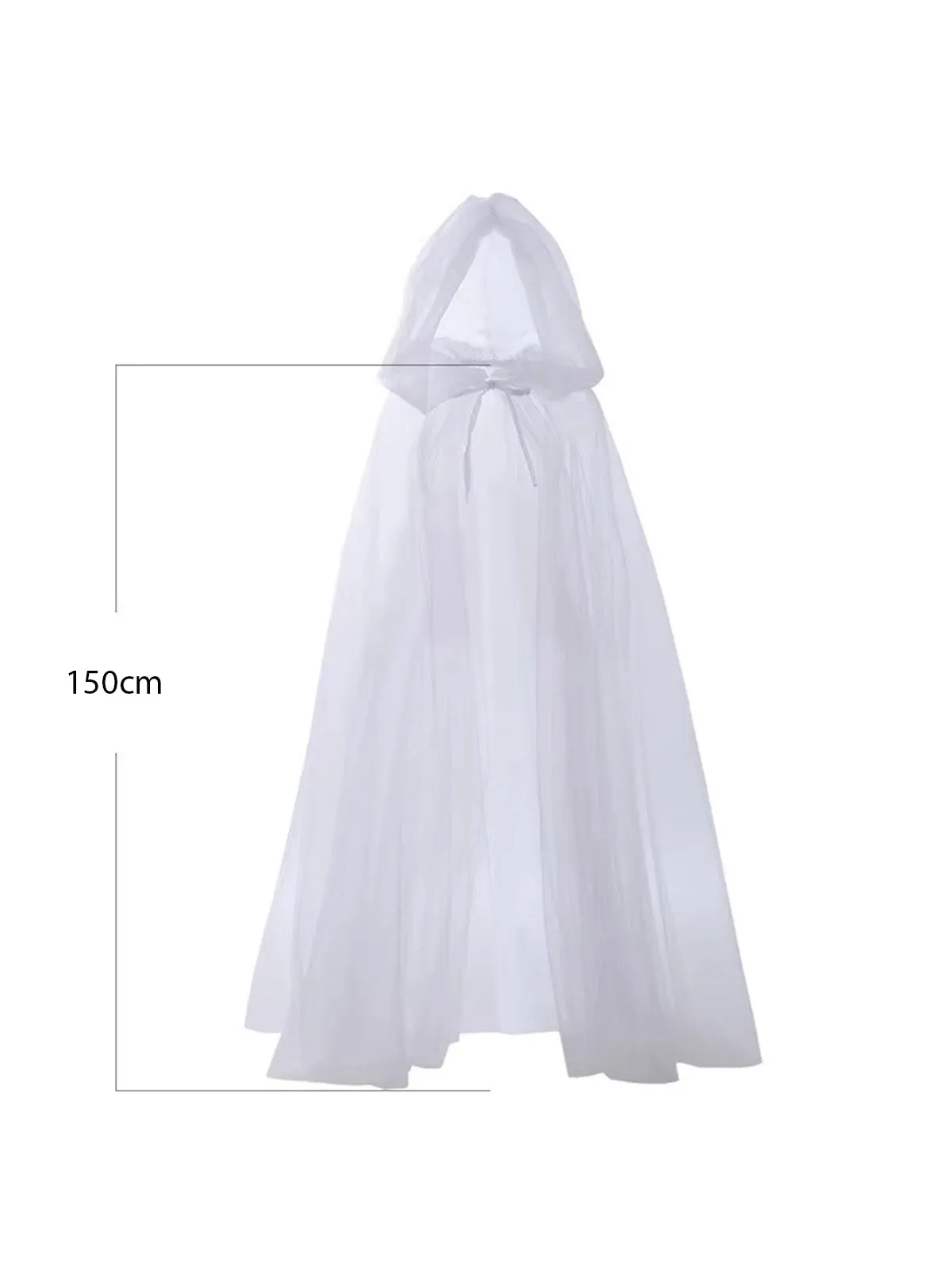 Halloween Retro Gothic Tulle Hooded Cape Cloak sold by Retro Stage product image thumbnail 5