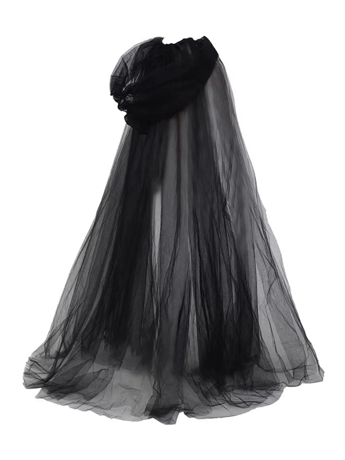 Halloween Retro Gothic Tulle Hooded Cape Cloak sold by Retro Stage product image thumbnail 2
