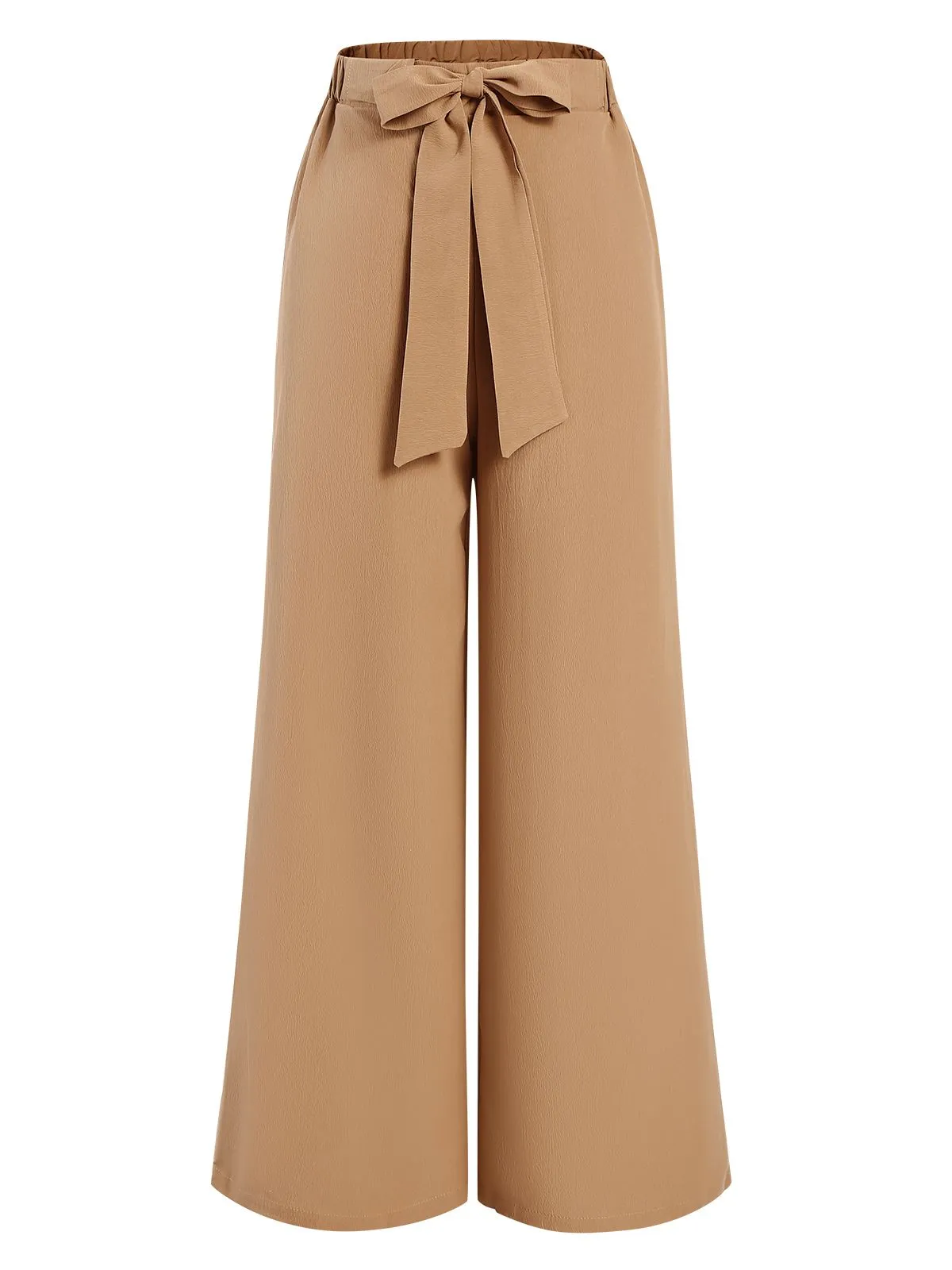 Khaki 1930s Solid Belt Pants sold by Retro Stage