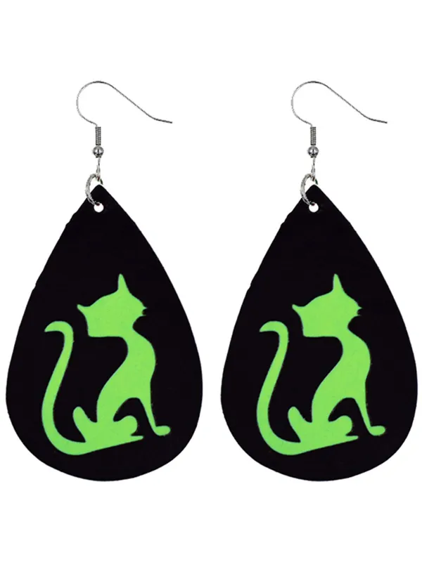 Retro Luminous Cat Drop Earring sold by Retro Stage