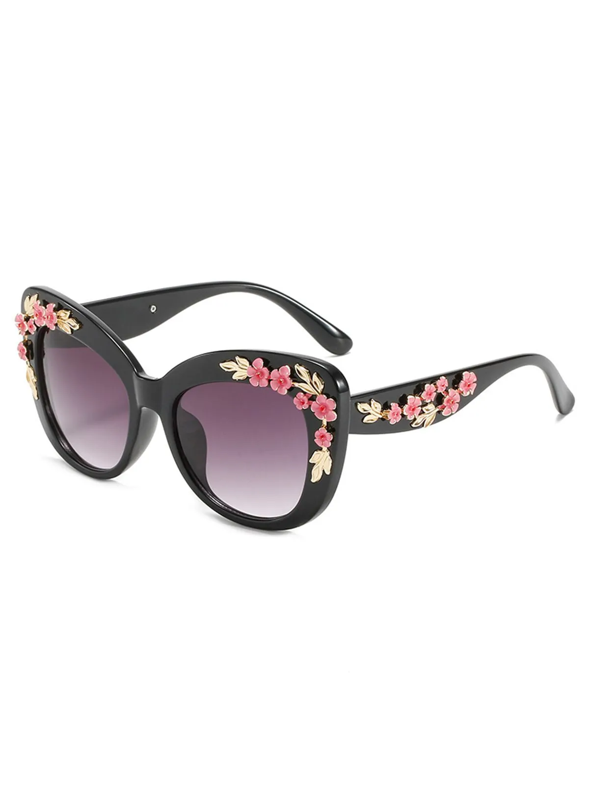 Floral Plastic Gradient Sunglasses sold by Retro Stage product image thumbnail 3