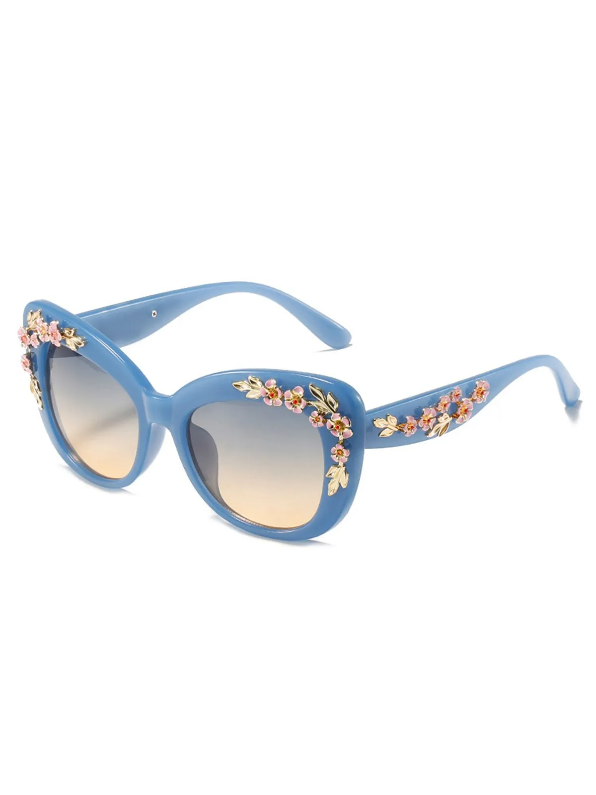 Floral Plastic Gradient Sunglasses sold by Retro Stage product image thumbnail 4