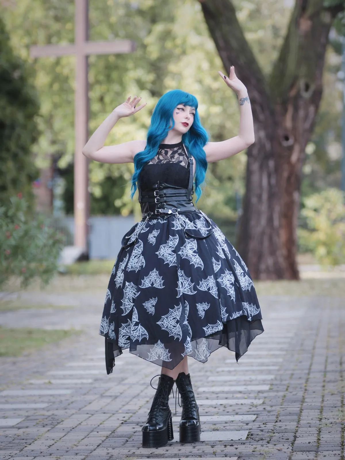Halloween Gothic Steampunk Lace Dress sold by Retro Stage