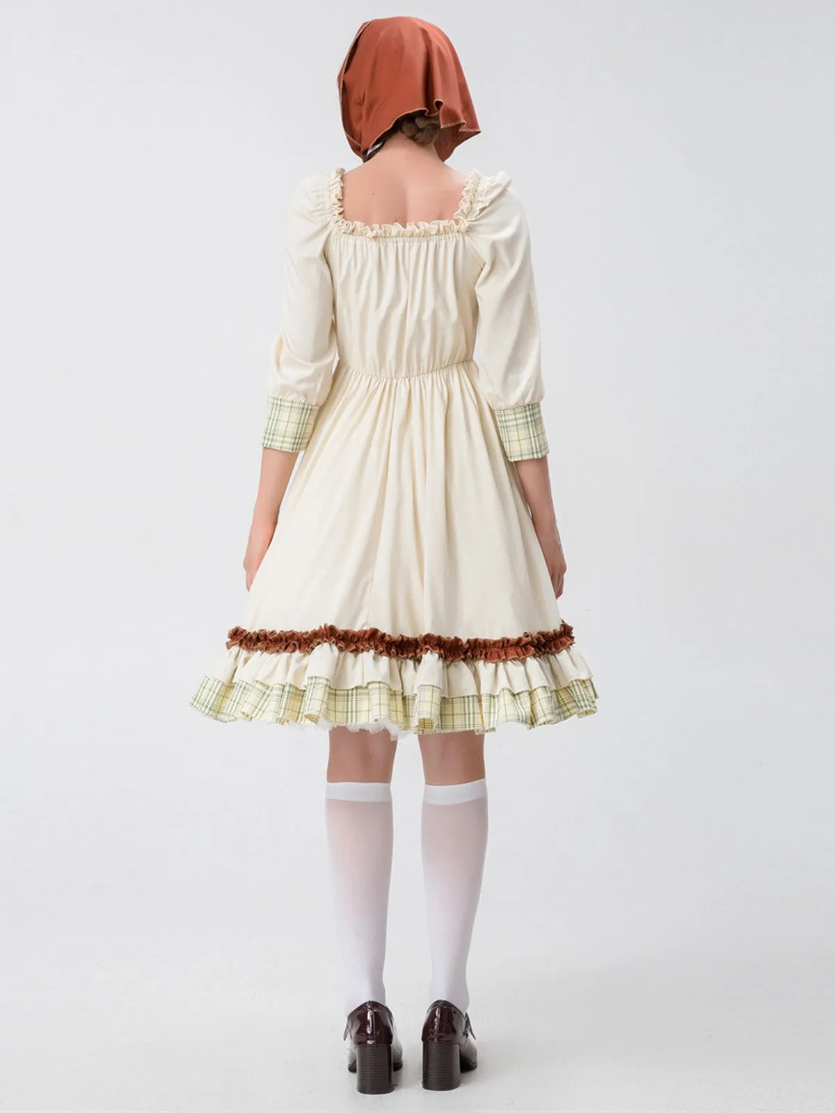 2PCS Multicolor 1950s Oktoberfest Puff Sleeves Dress sold by Retro Stage product image thumbnail 4