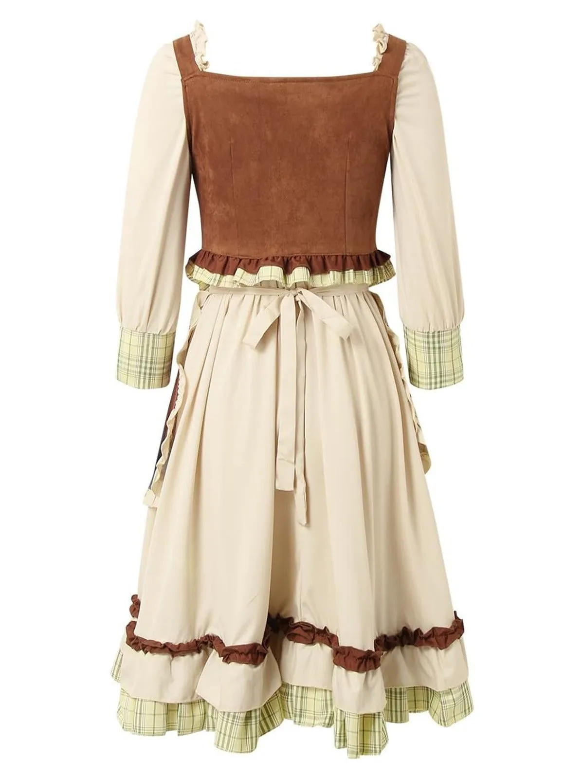 2PCS Multicolor 1950s Oktoberfest Puff Sleeves Dress sold by Retro Stage product image thumbnail 3