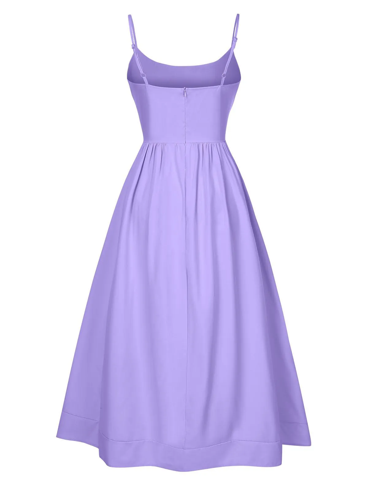 1940s U-Neck Spaghetti Strap Pleated Dress sold by Retro Stage product image thumbnail 3