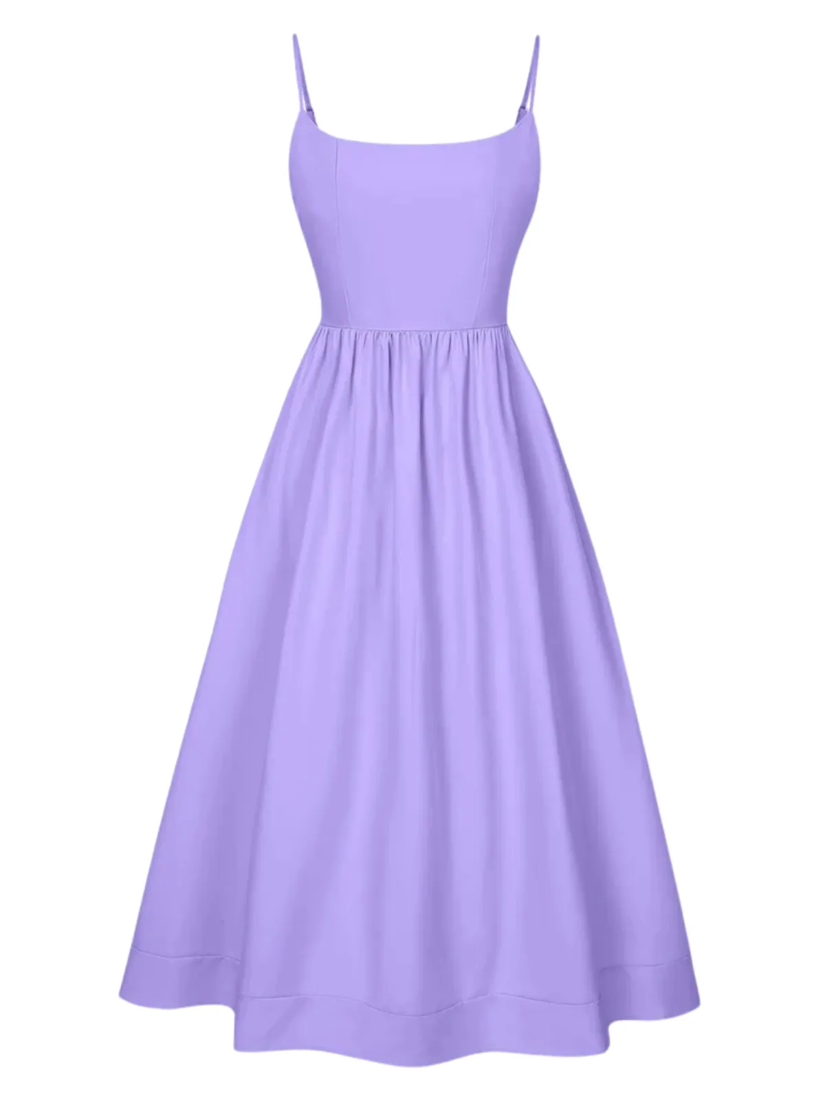 1940s U-Neck Spaghetti Strap Pleated Dress sold by Retro Stage