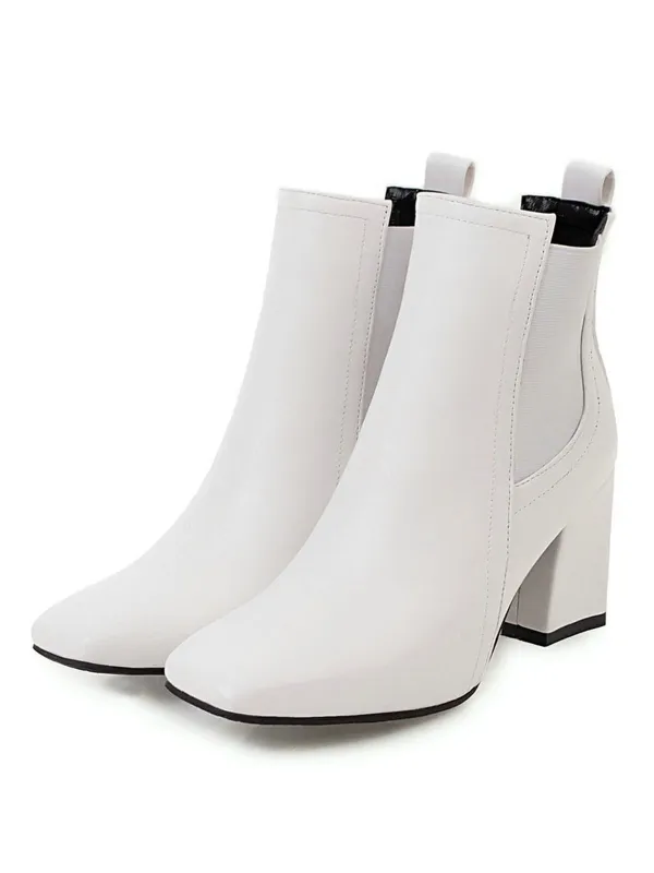 Retro Solid Thick Heel Short Boots sold by Retro Stage