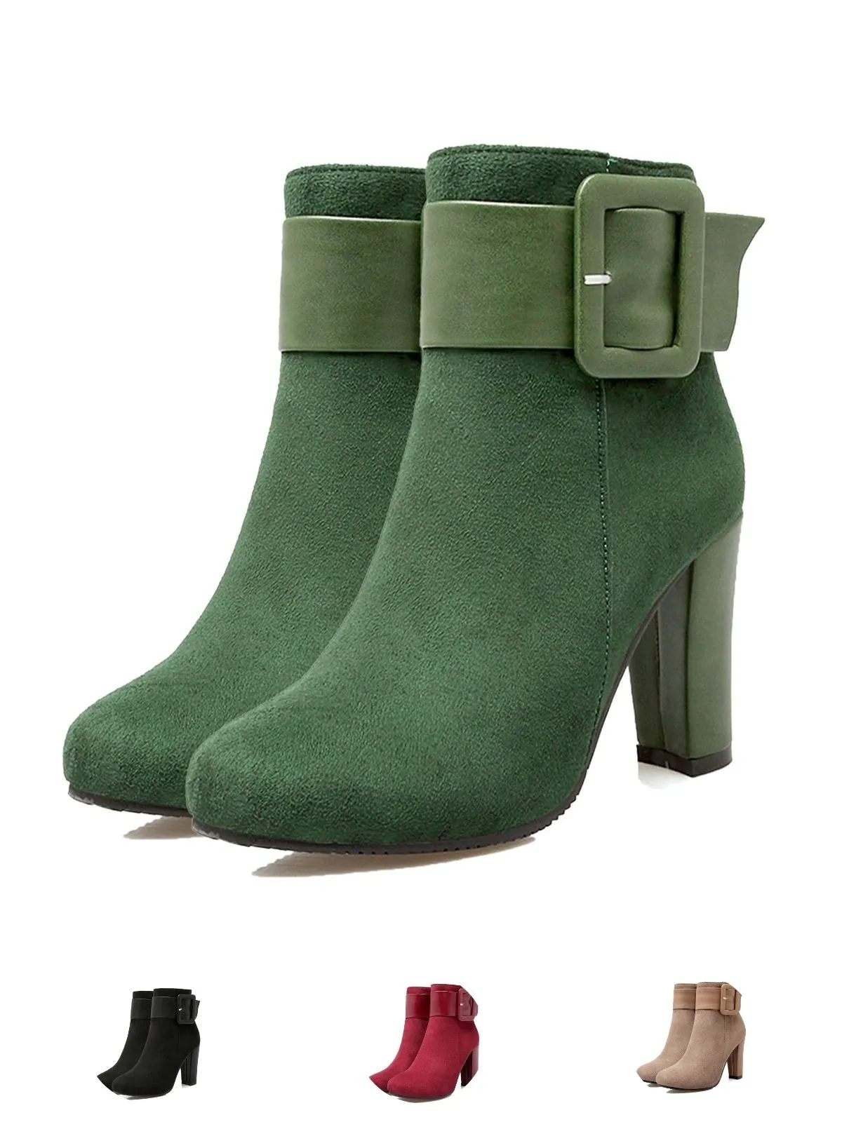 Retro Solid Thick Heel Short Boots sold by Retro Stage