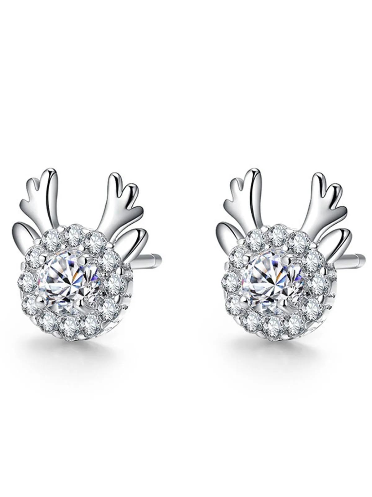 Retro Antlers Zircon Alloy Ear Studs sold by Retro Stage