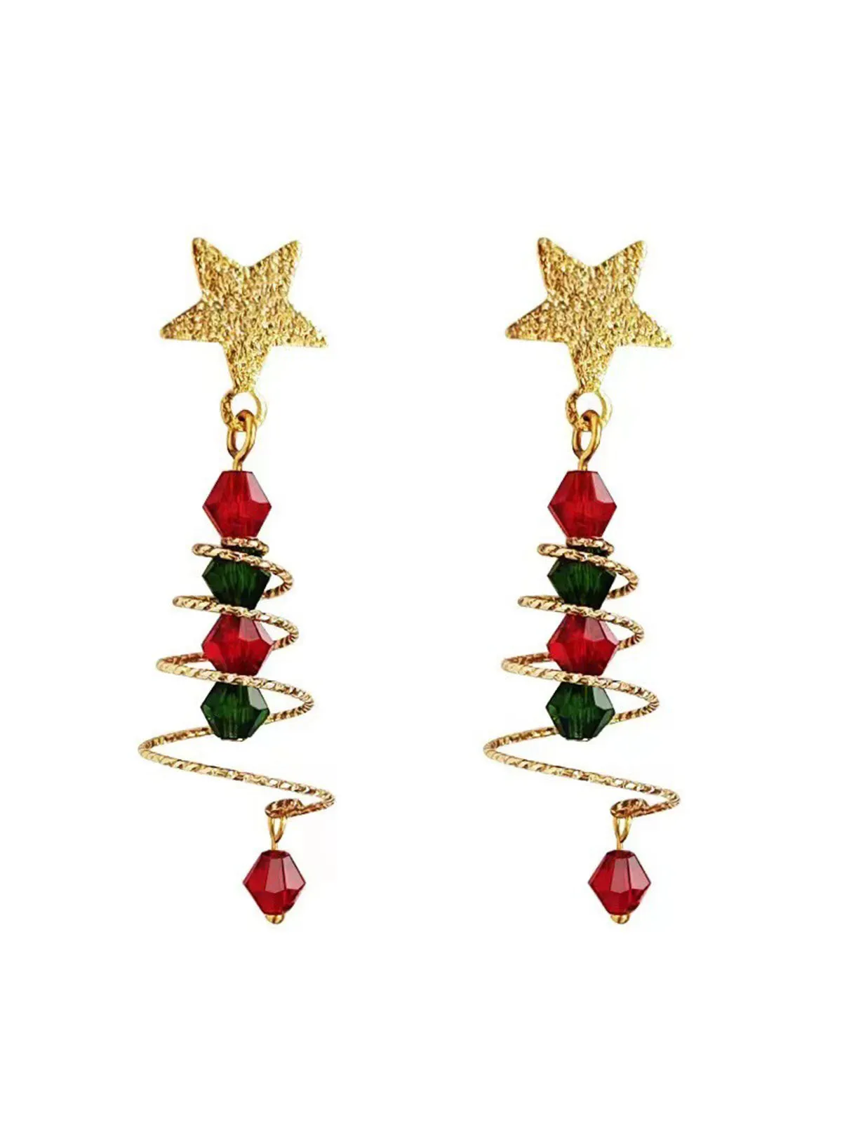 Colorful Christmas Star Crystal Earrings sold by Retro Stage