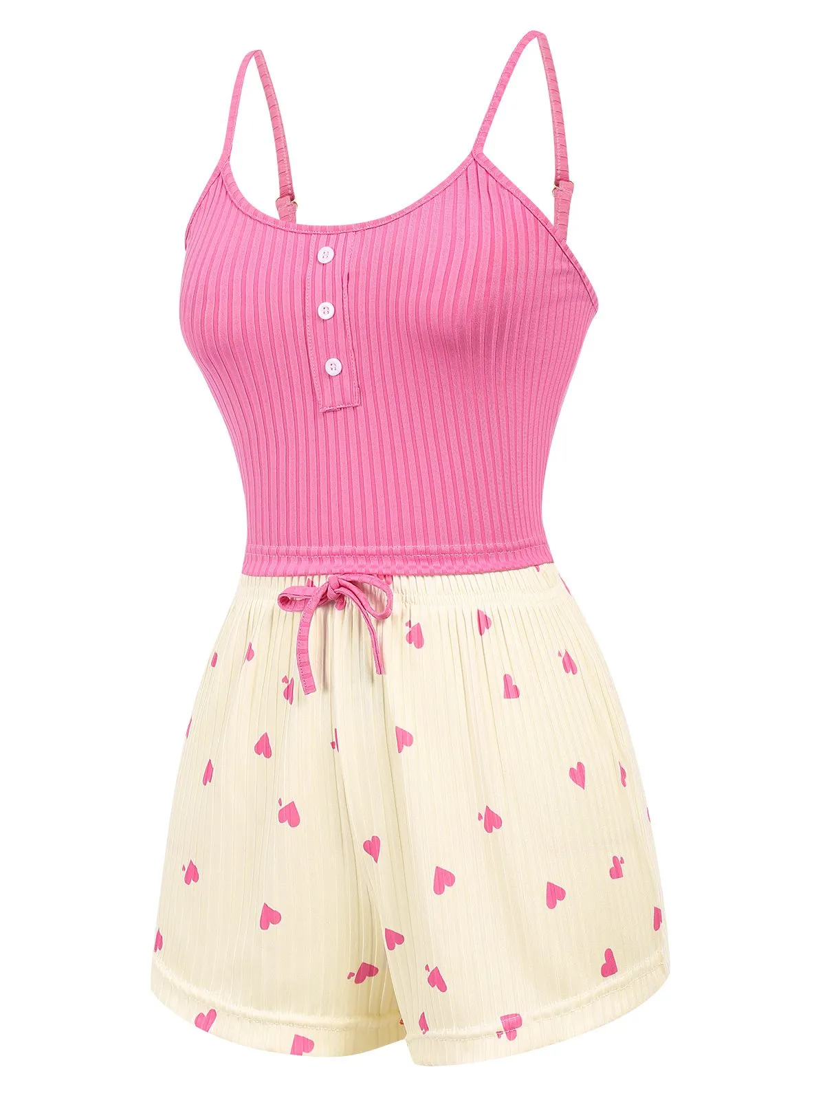 1960s Heart Knit Spaghetti Strap Pajama sold by Retro Stage product image thumbnail 3