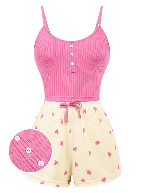 1960s Heart Knit Spaghetti Strap Pajama sold by Retro Stage