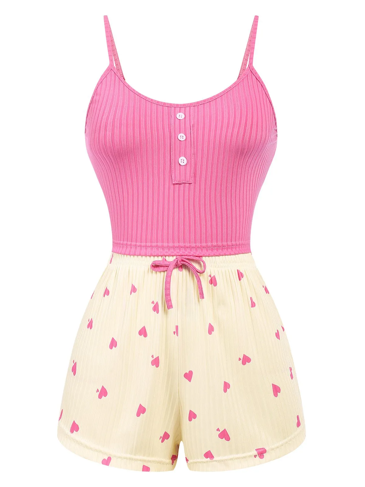 1960s Heart Knit Spaghetti Strap Pajama sold by Retro Stage product image thumbnail 2