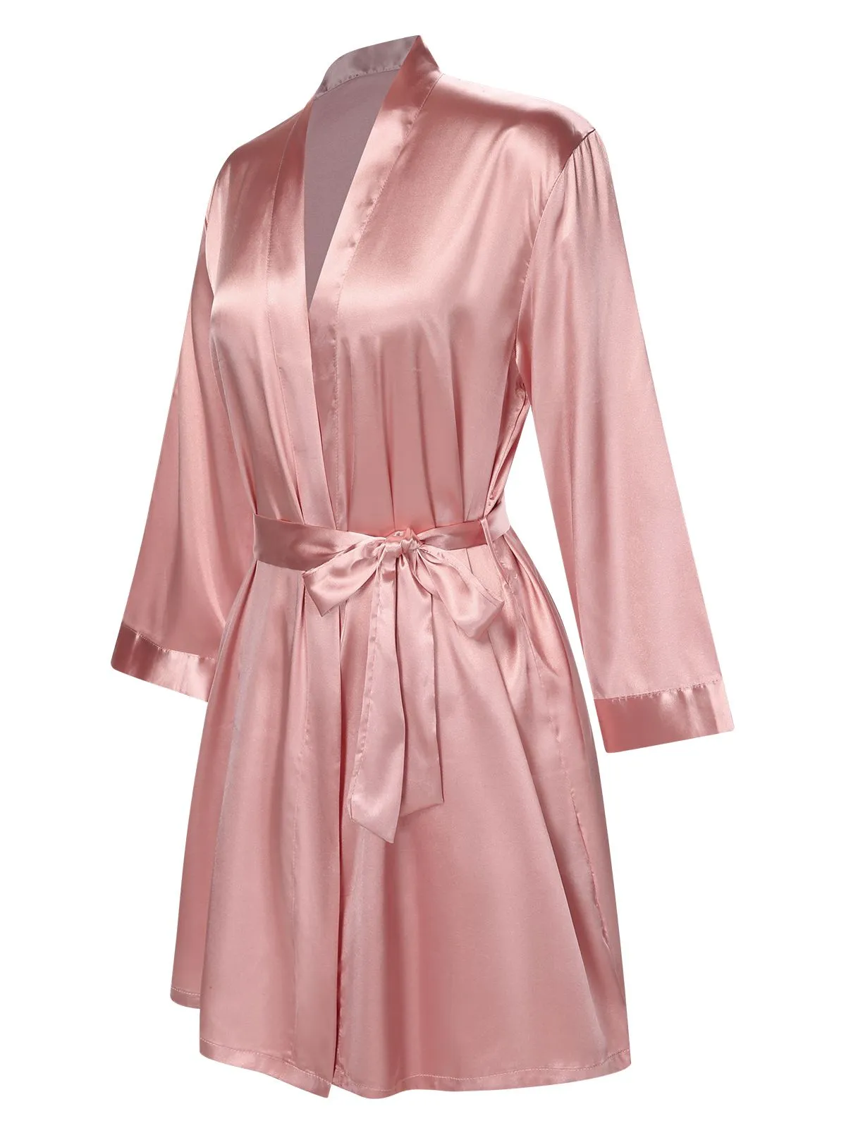 1970s Satin Solid Belted Robes sold by Retro Stage product image thumbnail 2