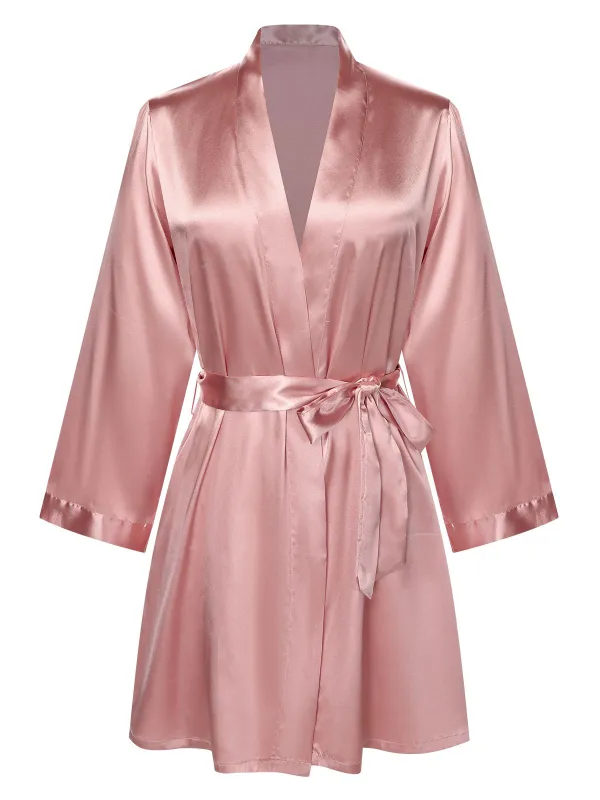 1970s Satin Solid Belted Robes sold by Retro Stage