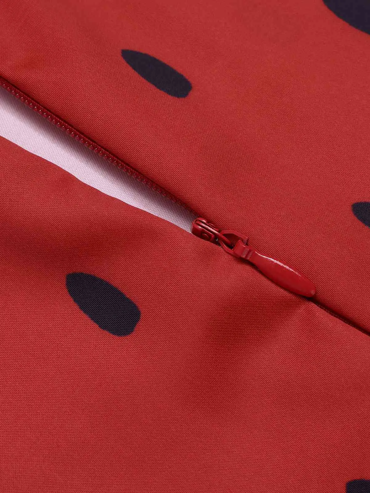 Red 1950s Strawberry Seed Straps Dress sold by Retro Stage product image thumbnail 5