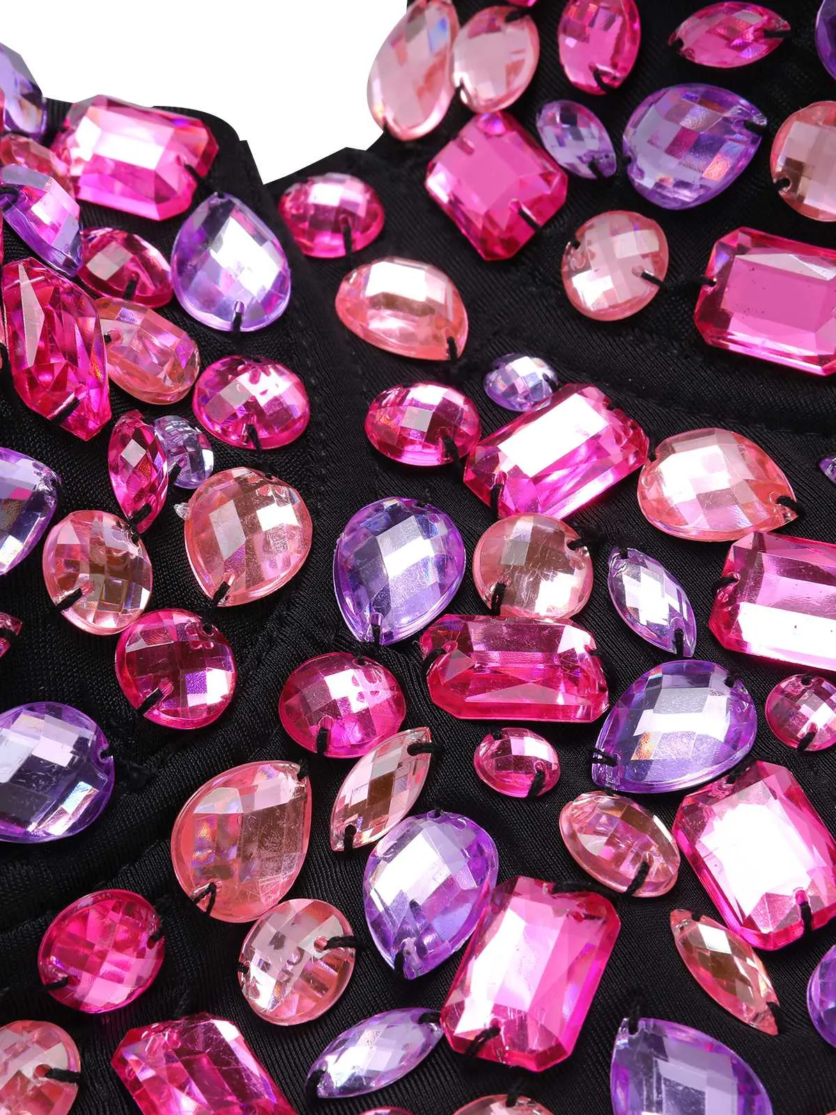 1970s Spaghetti Strap 3D Rhinestone Embellished Crop Top sold by Retro Stage product image thumbnail 5