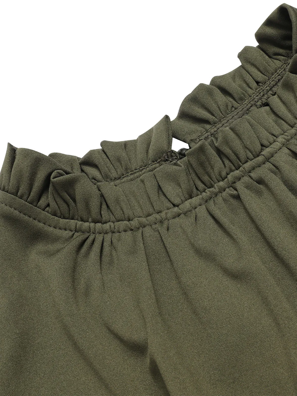 1960s Ruffles Sleeve High Waist Wide-Leg Belted Jumpsuit sold by Retro Stage product image thumbnail 4