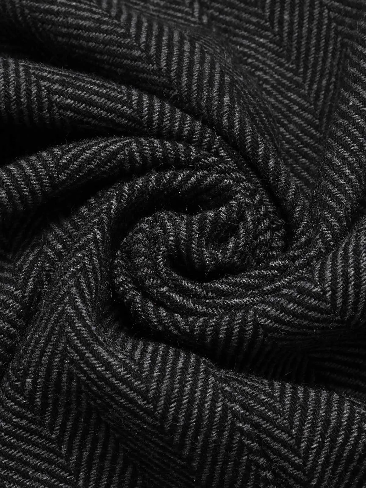 Black 1950s Lapel Ruffles Double Breasted Jacket sold by Retro Stage product image thumbnail 4