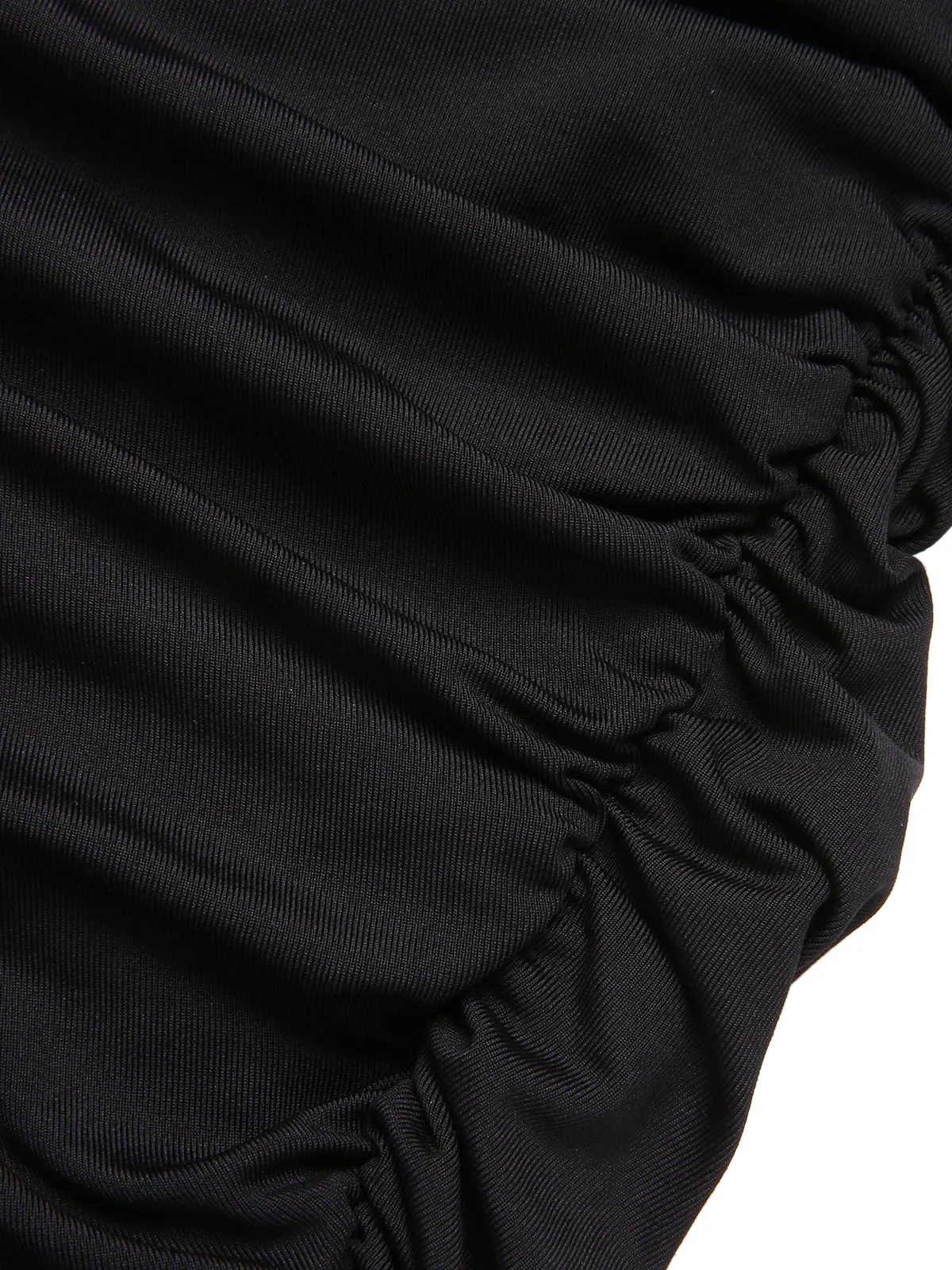 Black 1960s Solid High Slit Dress sold by Retro Stage product image thumbnail 4