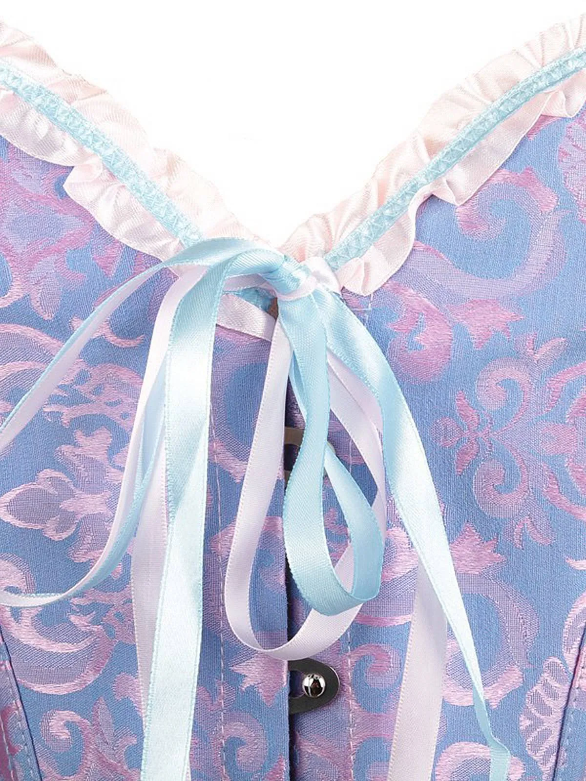 Vintage Palace Print Lace-Up Corset sold by Retro Stage product image thumbnail 4