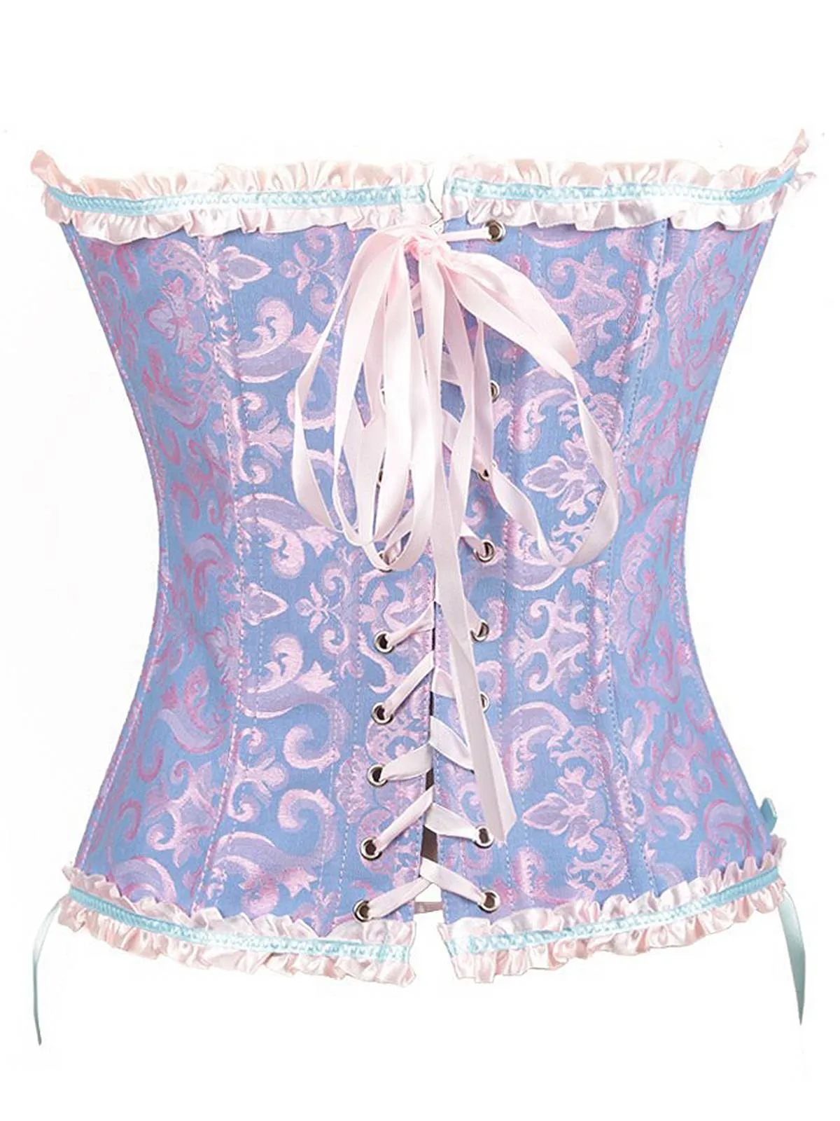 Vintage Palace Print Lace-Up Corset sold by Retro Stage product image thumbnail 3